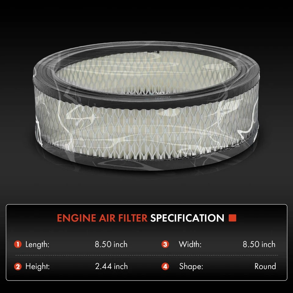 2Pcs Engine Air Filter for Chevrolet Camaro 1982-1986 Oldsmobile Buick Century - Image 2 of 4