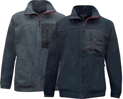 Neu Herren Anti-Pille Polar Fleece Jacke mit durchgehendem Reißverschluss Winter Freizeit Arbeitskleidung S - 3XL