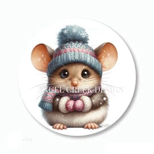 Cute Winter Mouse Favors Envelope Seals Envelope Seals Labels Mouse Stickers