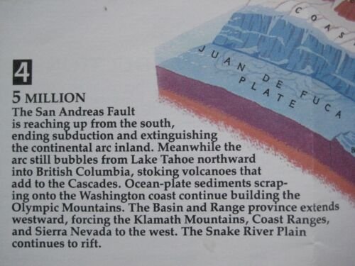 National Geographic Map EARTHQUAKES VOLCANOES San Andreas Fault Mt. St. Helens - Picture 4 of 8