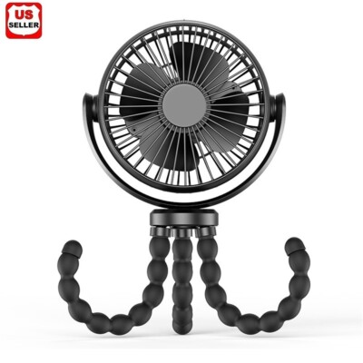 Portable Handheld Mini Cooling Fan Flexible Tripod Clip Desk Bike Baby Stroller