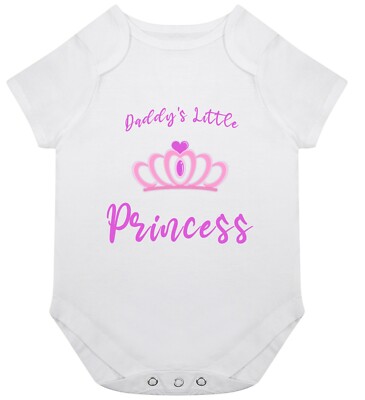Daddy S Petite Princesse Bebe Grow Body Cadeau Fille Naissance Anniversaire Papa Ebay