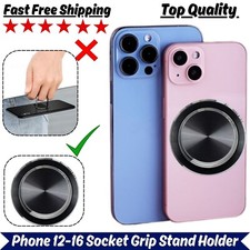 For iPhone 12-16 Magsafe Magnetic Metallic Phone Socket Grip Stand Holder
