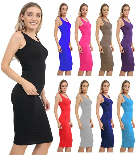 midi bodycon vest dress