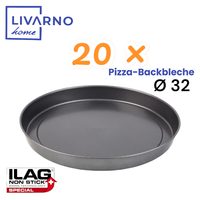 20 StüCk Pizzablech Ø 32 Cm Pizzabackblech Flammkuchen Blech Backblech
