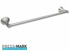 MOEN Darcy 18 in. Towel Bar with Press and Mark in Brushed Nickel MY1518BN