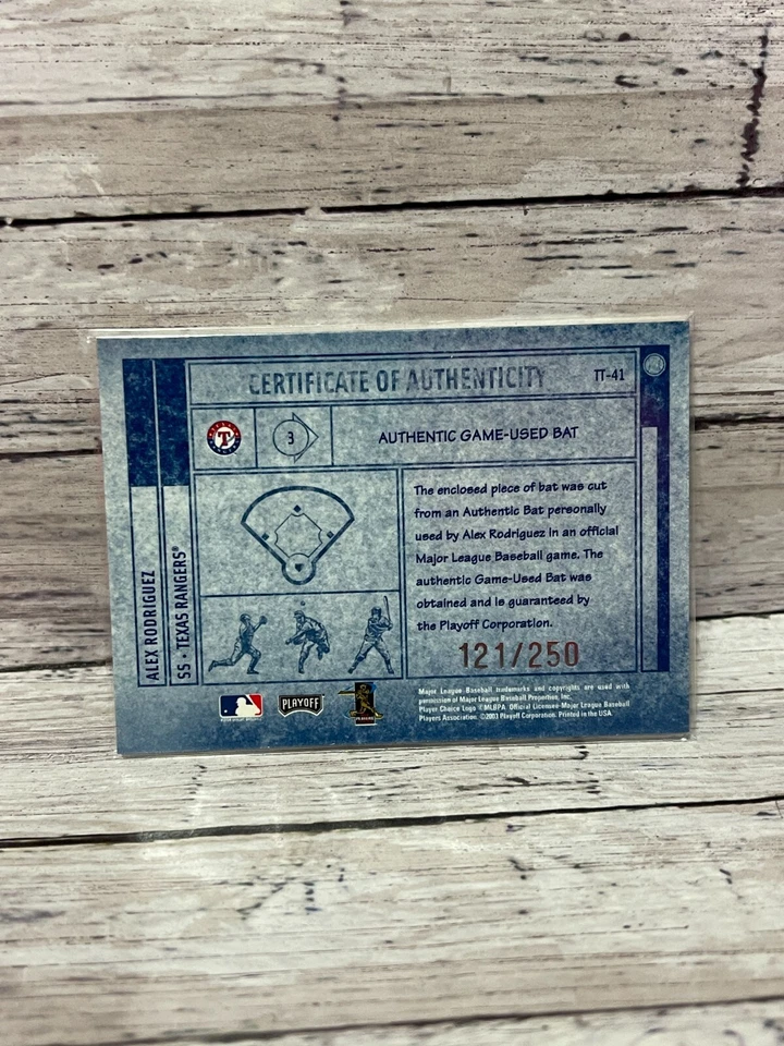 2003 Absolute Memorabilia Tools of the Trade Materials #TT41 Alex Rodriguez - Image 2 of 2