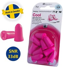 SwedSafe - Cool Foam Ear Plugs for Small Ears 33dB, 5 pairs, 33dB SNR