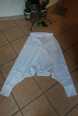 BORIS INDUSTRIES HAREMS Hose Aladin 44 46 48 NEU weiß tiefer Schritt LAGENLOOK