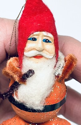 ⑰Santa様　2キロ ANTIQUE VINTAGE CLAY FACED SANTA JAPAN Christmas Rare Original