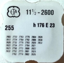 ETA Cal. 2600 Ref. 255 vintage watch part H. 176 E 23 2602 2612 2620 2622 etc.