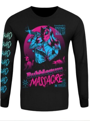 PINKU KULT BUBBLEGUM MASSACRE UNISEX T SHIRT TOP GRINDSTORE GOTH TEE MEN WOMEN