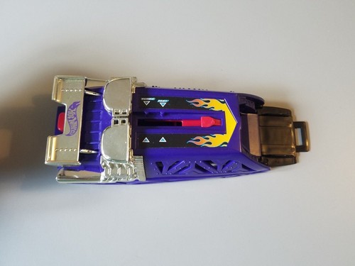 HOT WHEELS KOOL TOYZ POWER LAUNCHER PURPLE FLAMES CHROME LOOSE - Picture 6 of 7