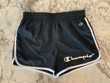 Champion Authentic Athleticwear Girls Black Running Shorts Sz L