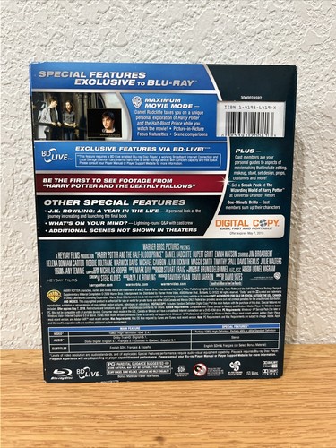 Harry Potter: Half-Blood Prince (Blu-Ray/DVD/Digital, 2009) Lenticular Slipcover - Picture 9 of 14