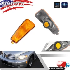 Amber Front Bumper Side Marker Reflector Lights Covers For 2006-11 Chevrolet HHR