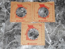 45 COMPANY SLEEVES. LOT OF THREE MERCURY WITH LARGE SCOOP.