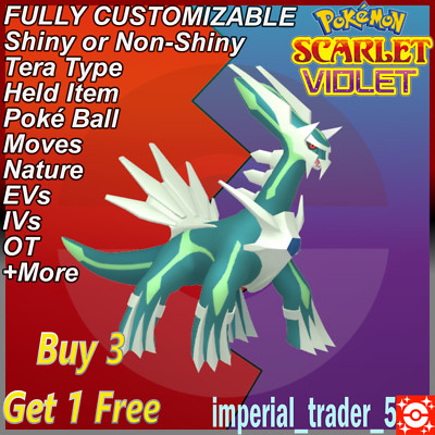 Pokémon Scarlet and Violet   Shiny Dialga   W/ Best 6IV Customizable