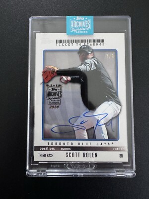 2024 Topps Archives Signature series retired players Scott Rolen 7/9 Blue Jays