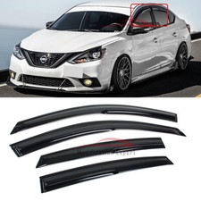 For 2013-2019 Nissan Sentra Wavy Mugen Smoke Tinted Window Visor Rain Guard Vent For 2013-2019 Nissan Sentra Wavy Mugen Smoke Tinted Window Visor Rain Guard Vent