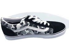 Vans Old Skool Primary Camo Black White Shoes Size 7 Juniors New