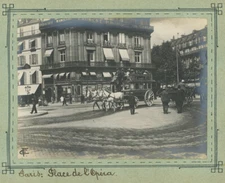 Paris. Place de l'Opéra. 1901 Silver Print.