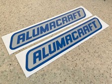 Alumacraft Vintage Boat Decals Blue & Silver Vinyl 12