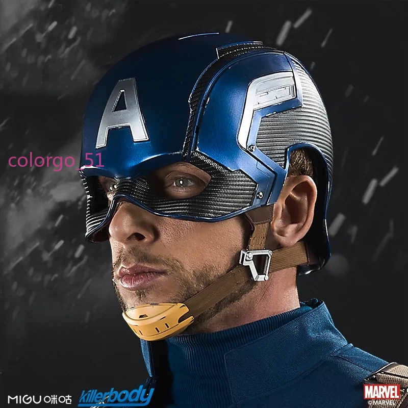 Captain America Helmet 1/1 Wearable Mask New Collection Cosplay Prop no Base - Image 2 of 4