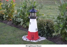 Amish-Made Replica Vermillion, OH Lighthouse with Lighting - In 12 Sizes!