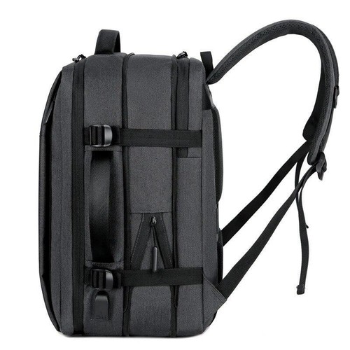 Mochila de viaje de negocios bolsa escuela gran capacidad USB portátil impermeable - Imagen 6 de 26