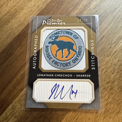 2007-08 O-PEE-CHEE OPC PREMIER Jonathan Cheechoo APS-JC/50 HANDSIGNIERTE NÄHTE