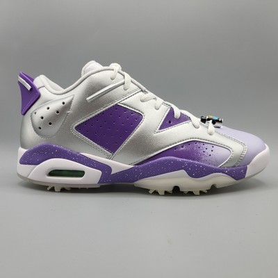 Men's Size 10 Air Jordan Retro 6 NRG U23 Golf Purple Silver FD0205-055 nby