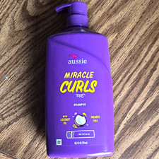 Aussie Miracle Curls Shampoo Coconut Oil Paraben-Free Curl Enhancing 26.2oz