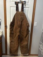 Carhartt Men s Double Knee Duck Canvas Carpenter Overalls Bibs 50x30