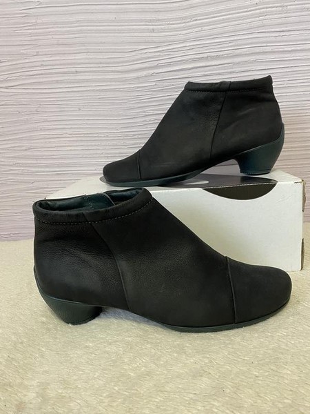Women Ecco Boots Black Leather 40 #3Q0K