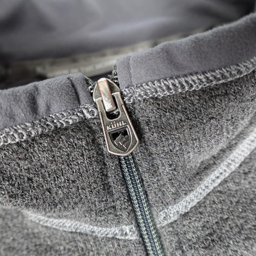 Kuhl Jacket Mens XL Gray Alfpaca Full Zip Fleece Thumbholes Zip Pockets Kashmira - Picture 3 of 15