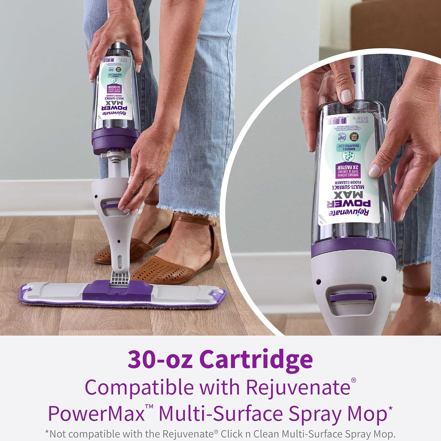 Multiple Floors Powermax Multi-Surface Floor Cleaner, Bamboo & Eucalyptus, 4 Pk ...