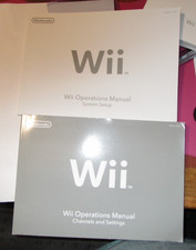 PAIR OF NINTENDO Wii OPERATIONS MANUALS INSTRUCTION BOOKS SYSTEM SETUP, SETTINGS