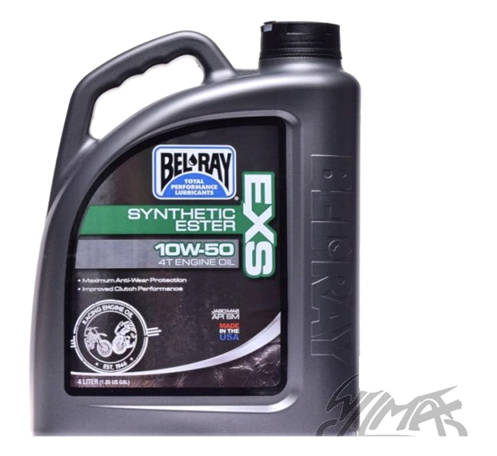 Huile Bel-Ray EXS Synthetic Ester 4T 10W-50 4L idéale pour les longs trajets à moto