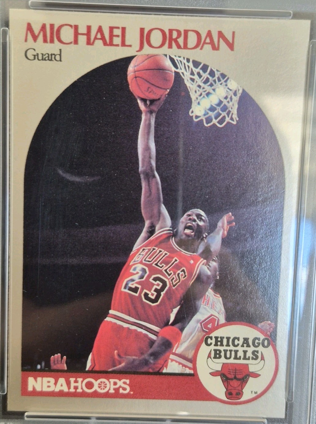 1991 HOOPS SEARS 100 SUPERSTARS #13 MICHAEL JORDAN PSA 8 VINTAGE BULLS view 3