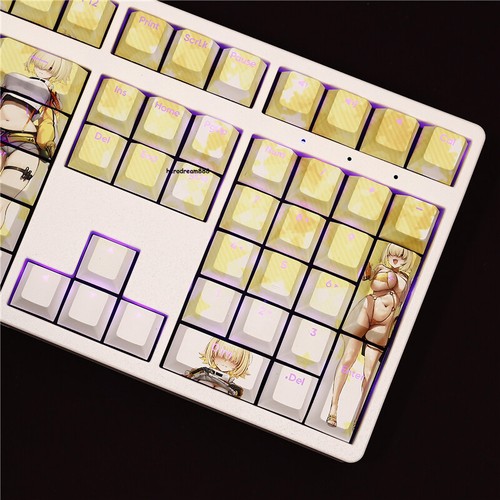 NIKKE Bogini Zwycięstwa Elegg Keycaps PBT 108 klawiszy do klawiatury Cherry MX - Zdjęcie 6 z 8