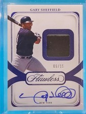 Panini Flawless Gary Sheffield Patch Auto Sapphire /15