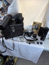 Vintage Pentax Spotmatic SP II Asahi Camera 35mm With 3 Lens  Carrying Case