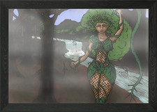 Dryad Protector Framed Wall Art Poster Canvas Print Picture