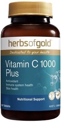Vitamin C 1000mg Plus 60 Tabs Herbs of Gold
