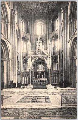 Peterborough England Cathedral Interior Great Britain Vintage Postcard
