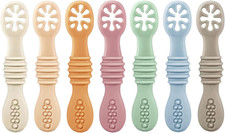 7 Pack Silicone Baby Feeding Spoon  Baby Led Weaning Supplies  Toddler Infant