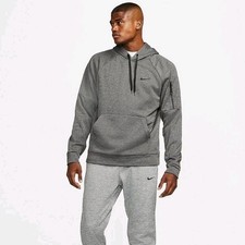 New Nike Therma-Fit Pullover Fitness Hoodie Size Small Men's Charcoal Gray Nwt