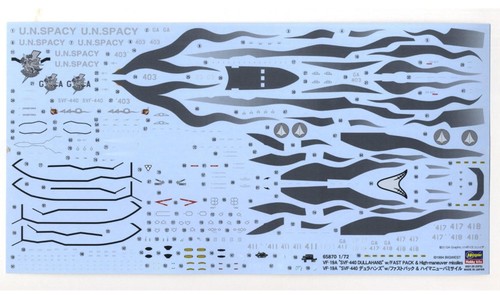 HASEGAWA 65870 1/72 VF-19A `SVF-440 Dullahans`w/Fast Pack&High Maneuver Missile - Picture 9 of 11