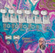 Fender Style Guitar Tuners Strat Tele CHROME Tuning Keys Set Unplayed WIN Rock 